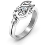 Yaffie ™ Customised Snake Lover Knot Ring for Personalization