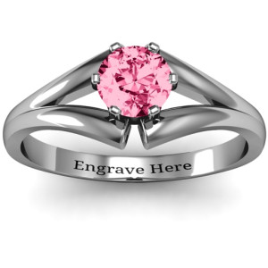 Yaffie ™ Customised Split Shank Solitaire Ring - Personalised Design