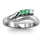 Yaffie ™ Custom Made Personalised Three Stone Single Bypass Ring