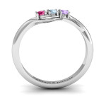 Yaffie ™ Custom Made Personalised Three Stone Wave Ring