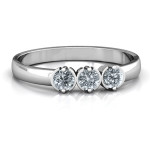 Yaffie ™ Custom Made Trinity Ring with Cubic Zirconias - Personalised for You