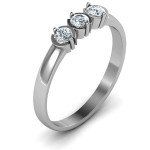 Yaffie ™ Custom Made Trinity Ring with Cubic Zirconias - Personalised for You