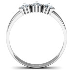 Yaffie ™ Custom Made Trinity Ring with Cubic Zirconias - Personalised for You