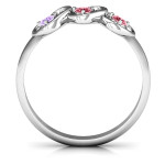 Yaffie ™ Custom-Made Triple Heart Gemstone Ring - Personalised Three Company Design