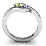 Yaffie ™ Custom-Made Personalised Three Stone Classic Bypass Ring