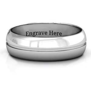 Yaffie ™ Custom Personalised Titus Grooved Men Ring to Perfection