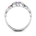 Yaffie ™ Custom Triple Trinity Celtic Heart Ring with Personalization