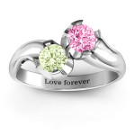 Yaffie™ Custom Made Personalised Two Stone Sparkle Ring