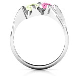 Yaffie™ Custom Made Personalised Two Stone Sparkle Ring