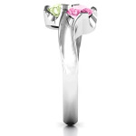 Yaffie™ Custom Made Personalised Two Stone Sparkle Ring
