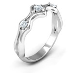 Yaffie ™ Crafts Custom Made Wavy Trio Ring - Personalised Just for You