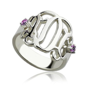 Yaffie ™ Custom Personalised Birthstone Monogram Rings for Women