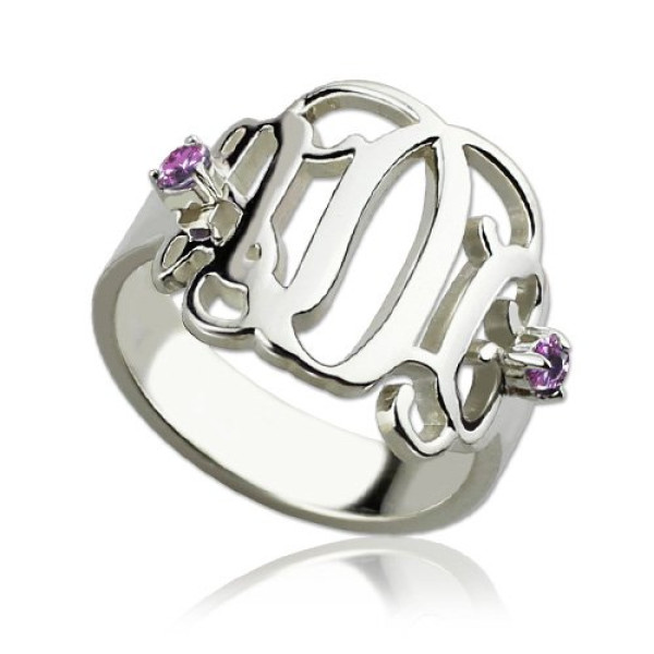 Yaffie ™ Custom Personalised Birthstone Monogram Rings for Women