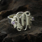 Yaffie ™ Custom Personalised Birthstone Monogram Rings for Women