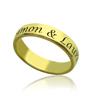 Yaffie ™ Custom Personalised Engraved Promise Name Rings