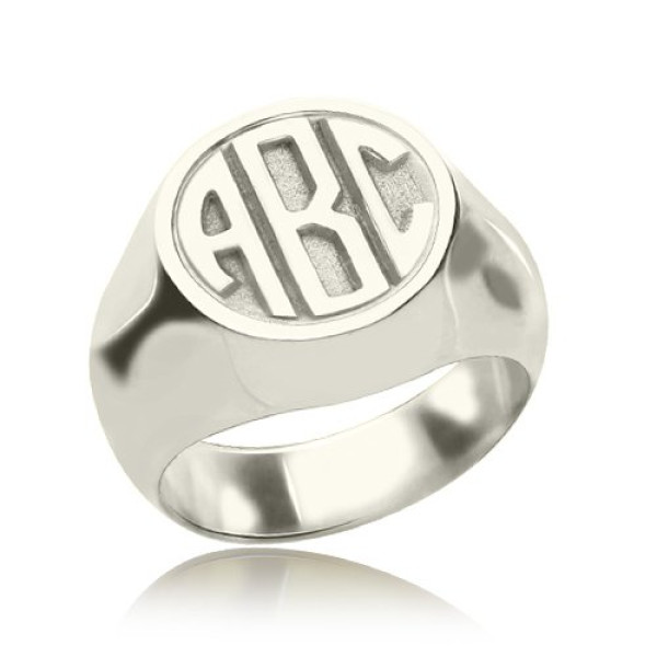 Yaffie ™ Custom Made Personalised Block Monogram Signet Ring