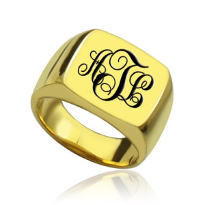 Yaffie ™ Custom Personalised Monogram Signet Ring for You