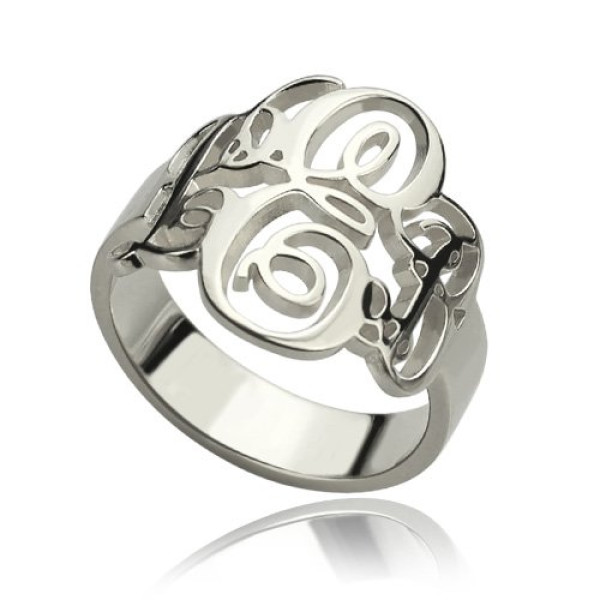 Yaffie ™ Custom-Made Personalised Monogram Ring with Fancy Design