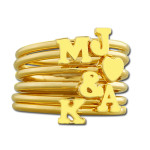 Yaffie ™ Custom-Made Stackable Initial Ring with Personalization