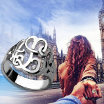 Yaffie ™ Custom Hand-Drawn Monogram Ring with Personalization