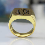Yaffie ™ Custom Personalised Monogram Signet Ring for You