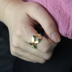 Customizable Infinity Birthstone Ring Engraved with Personalised Message - Handcrafted by Yaffie ™