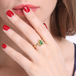 Yaffie ™ Custom Made Personalised Birthstone Star Ring