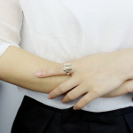 Yaffie ™ Custom Made Personalised Monogram Initial Ring with Cut Out Design