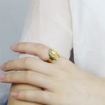 Yaffie™ Custom-Made Personalised Block Circle Monogram Ring