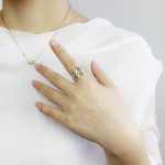 Yaffie ™ Custom-Made Personalised Monogram Ring with Fancy Design