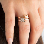 Yaffie ™ Custom Midi Initial Ring for Women - Personalised Solution