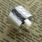 Yaffie™ Customised Monogram Cuff Ring with Personalization
