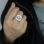 Yaffie ™ Custom Creates Personalised Signet Ring with Monogram