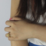 Yaffie ™ Custom-Made Birthstone Promise Rose Ring - Personalised for Her