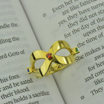 Customizable Infinity Birthstone Ring Engraved with Personalised Message - Handcrafted by Yaffie ™