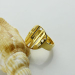 Yaffie™ Custom-Made Personalised Block Circle Monogram Ring
