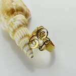 Yaffie ™ Crafted Custom Personalised Interlocking Monogram Ring with Three Initials