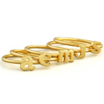 Yaffie ™ Custom-Made Stackable Initial Ring with Personalization