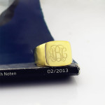 Yaffie ™ Custom-Made Personalised Monogram Initial Ring for Fashionable Style