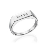 Yaffie ™ Custom Engraved Signet Ring - Personalised Design