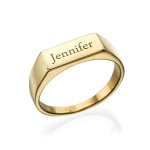 Yaffie ™ Custom Engraved Signet Ring - Personalised Design