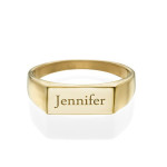 Yaffie ™ Custom Engraved Signet Ring - Personalised Design