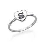Yaffie ™ Custom Personalised Heart Initial Ring for You