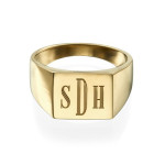 Yaffie™ Custom Made Personalised Monogrammed Signet Ring