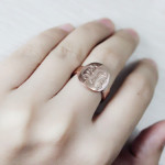 Yaffie ™ Custom Made Personalised Engraved Script Monogram Ring