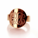 Yaffie ™ Custom Made Personalised Engraved Script Monogram Ring