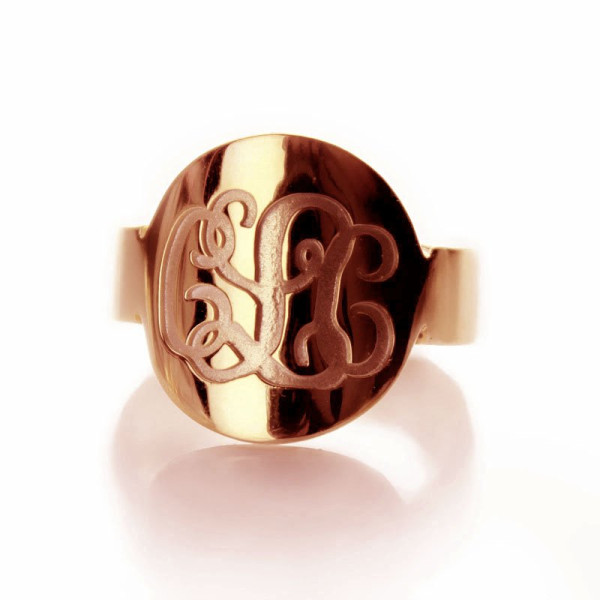 Yaffie ™ Custom Made Personalised Engraved Script Monogram Ring
