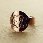 Custom Yaffie ™ Engraved Monogram Initial Ring - Personalised Design