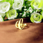 Yaffie ™ Customizable Carrie Initial Letter Ring - Personalised Design