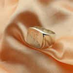 Yaffie ™ Customised Square Monogram Ring with Engraved Design